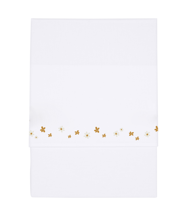 Little Dutch Little Dutch - Ledikantlaken Little Pink Flowers geborduurd