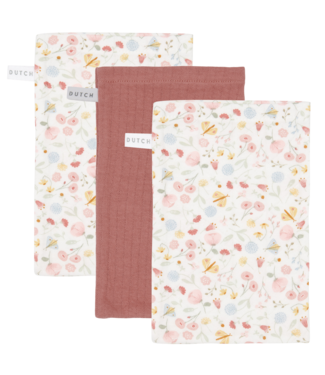 Little Dutch Little Dutch - Washandjes set Pure Pink Blush / Flowers & Butterflies