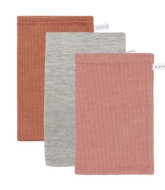 Little Dutch Little Dutch - Washandjes set Pure Rust / Pure Grey / Pure Pink Blush