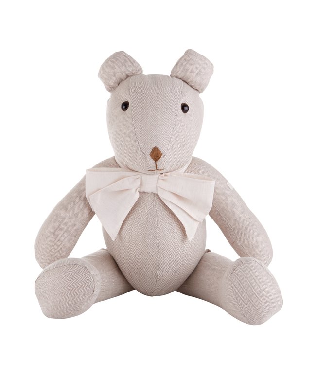 Theophile & Patachou Theophile & Patachou - Beer Theophile strik zand - Linnen DECO Natuurlijke kleur