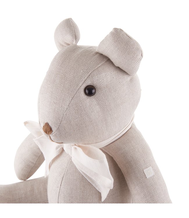 Theophile & Patachou Theophile & Patachou - Beer Theophile strik zand - Linnen DECO Natuurlijke kleur