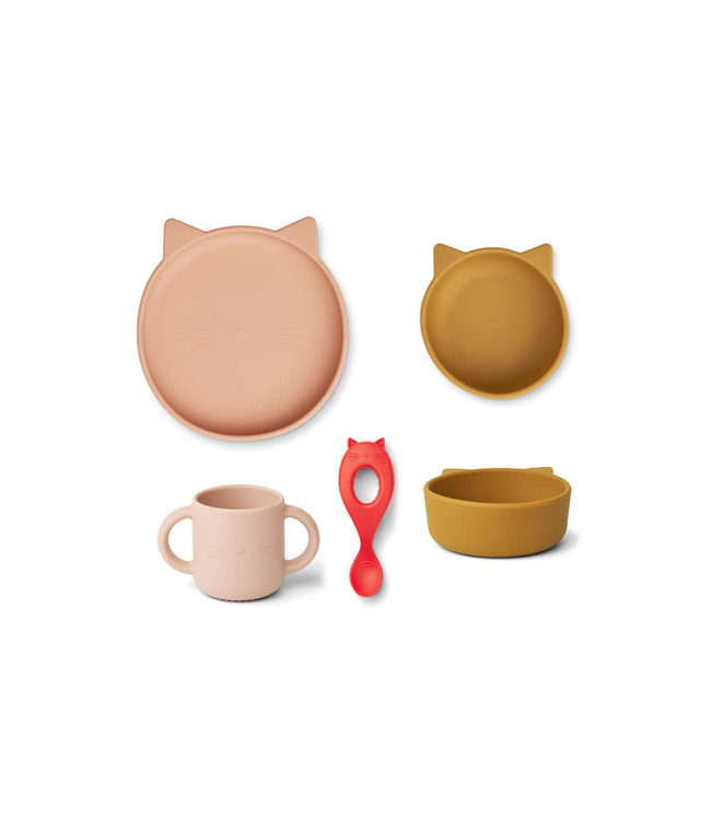 Liewood Liewood - Vivi Silicone Set - Cat Rose Multi Mix