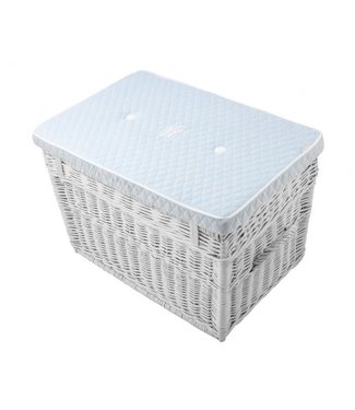 Caramella Caramella - Quilted blue wicker trunk pillow