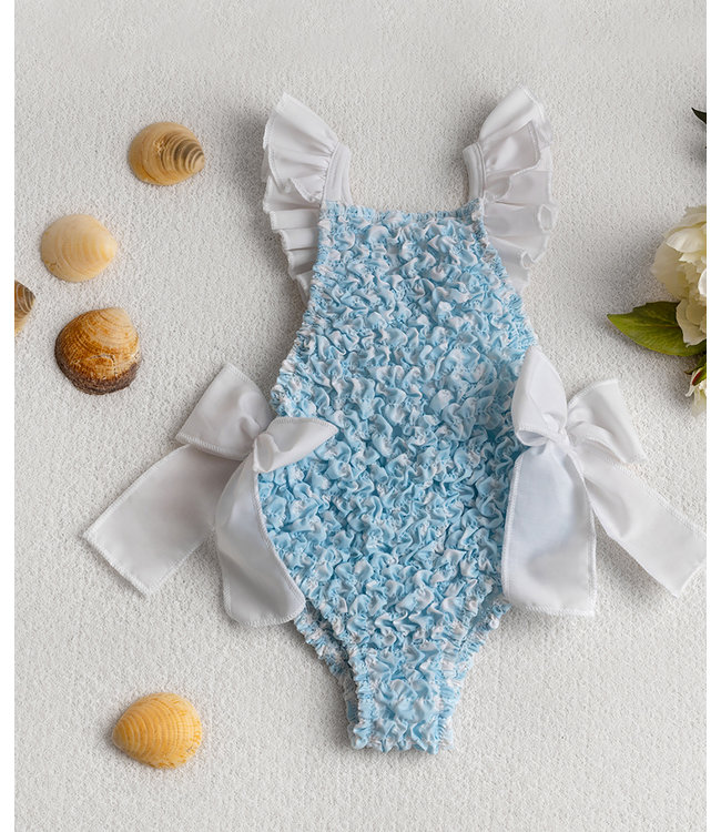 Meia Pata Meia Pata - Zwempak Frilled Swimsuit - Blue Chess