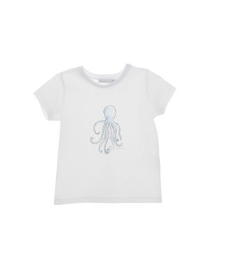 Patachou Patachou - Boy T-shirt Octopus - White