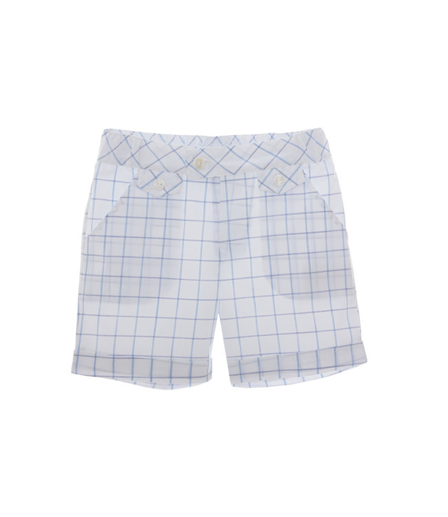 Patachou Patachou - Boys Short Woven - White/Blue