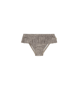 House Of Jamie - Fringe Bikini Bottom - Charcoal Little Leopard
