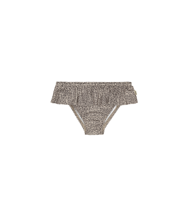 House Of Jamie - Fringe Bikini Bottom - Charcoal Little Leopard