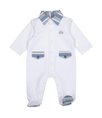 Natini Natini - Babygrow - Barnie - White/Blue