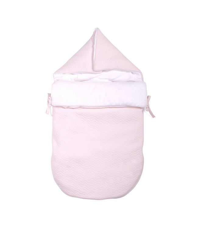 Poetree Kids Poetree Kids - Voetenzak/Engelennestje 5-punts gordel  - Chevron Light Pink