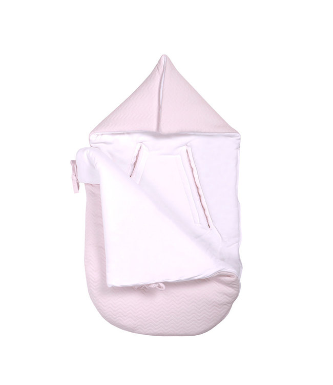 Poetree Kids Poetree Kids - Voetenzak/Engelennestje 5-punts gordel  - Chevron Light Pink