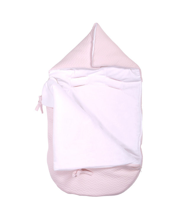 Poetree Kids Poetree Kids - Voetenzak/Engelennestje - Chevron Light Pink
