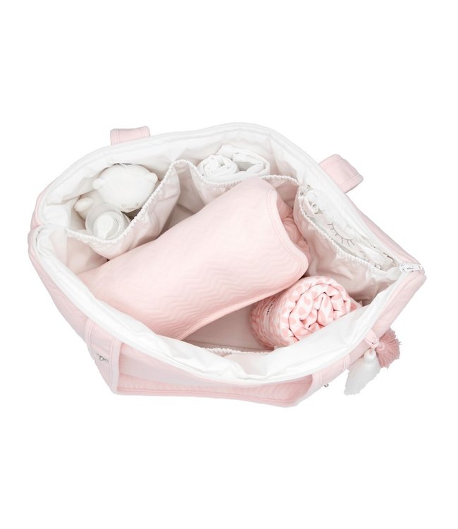 Poetree Kids Poetree Kids - Verzorgingstas /Mommy bag - Chevron Light Pink