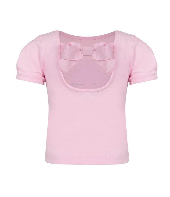 Lapin House Lapin House - T-shirt Met Strik Op Rug - Roze
