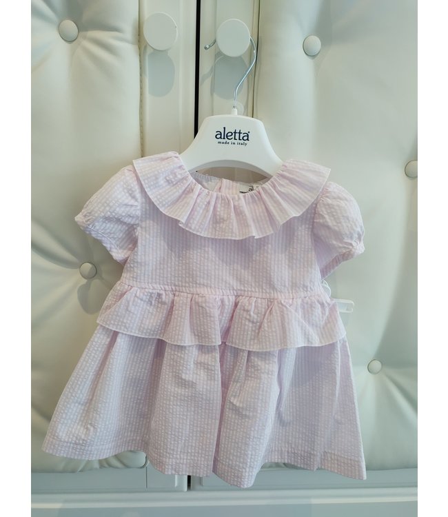 Aletta Aletta - Jurk + Bloomer - Roze/Wit Gestreept