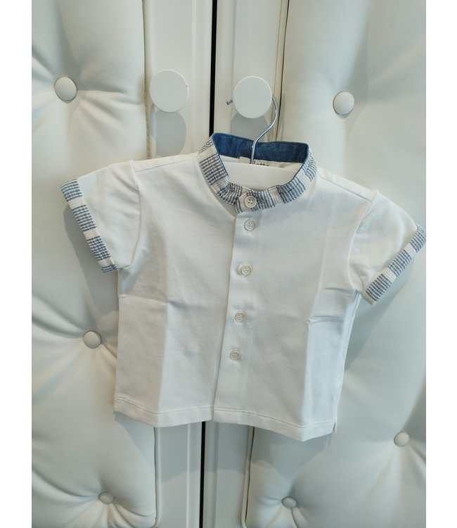 Aletta Aletta - T-Shirt Met Knopen - Ecru