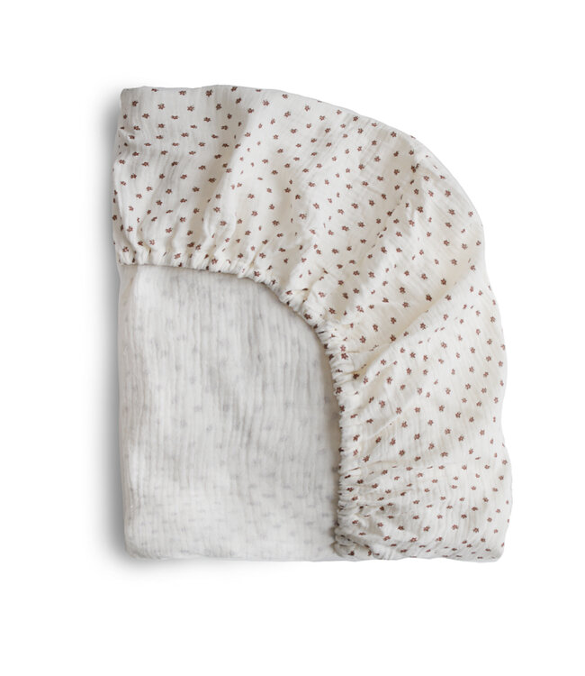 Mushie Mushie - Crib Sheet - Medium - Bloom