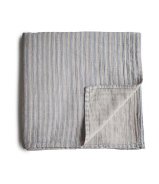 Mushie Mushie - Swaddle - Blue Stripes