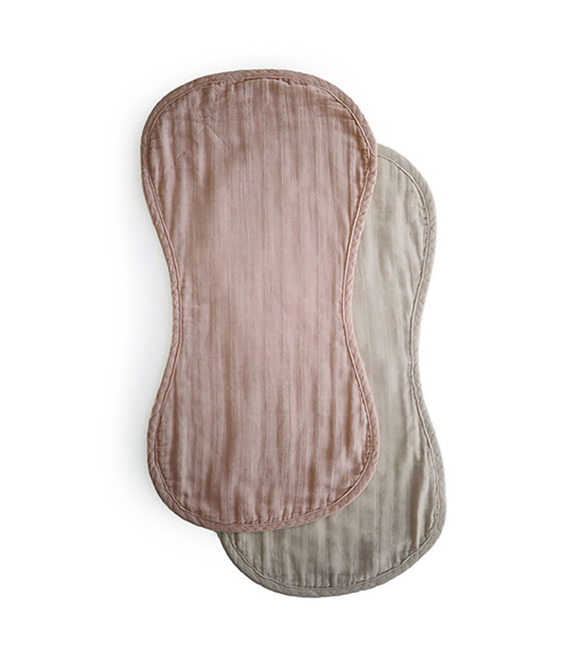 Mushie Mushie - Burp Cloth - Blush/Fog