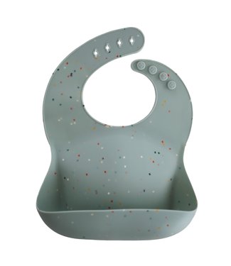 Mushie Mushie - Silicone Bibs - Cambridge Blue  Confetti