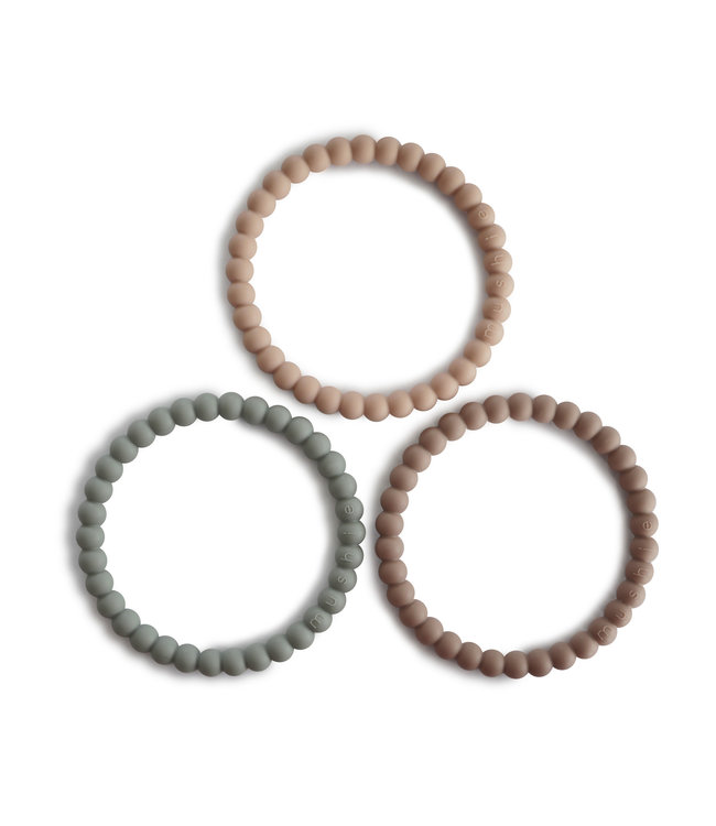 Mushie Mushie - Silicone Bracelet(3Pack)Cl.Sage/Tuscany/Dese