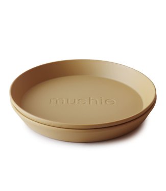 Mushie Mushie - Plates Round - Mosterd (2 Pcs)