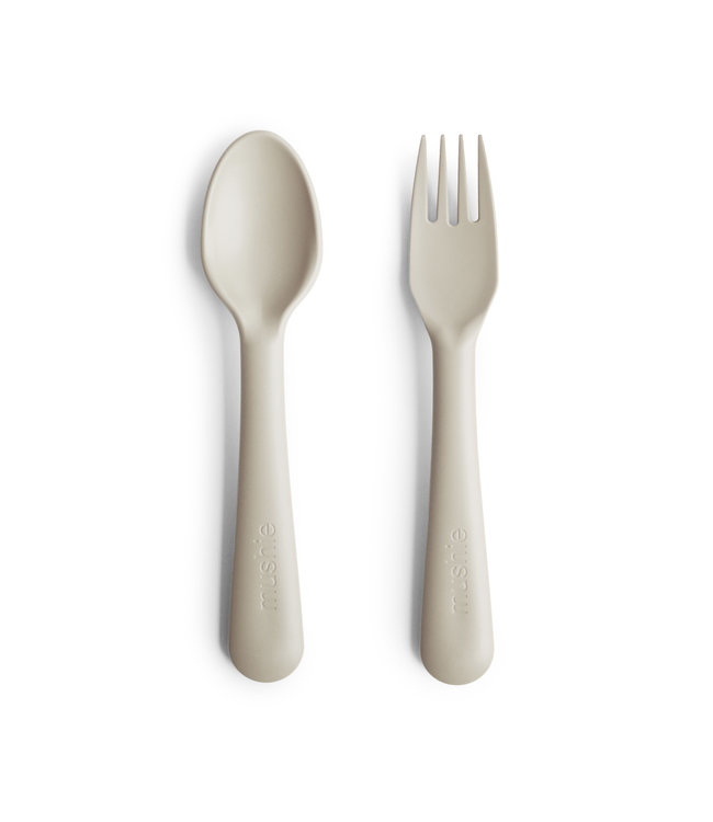 Mushie Mushie - Fork & Spoon - Ivory