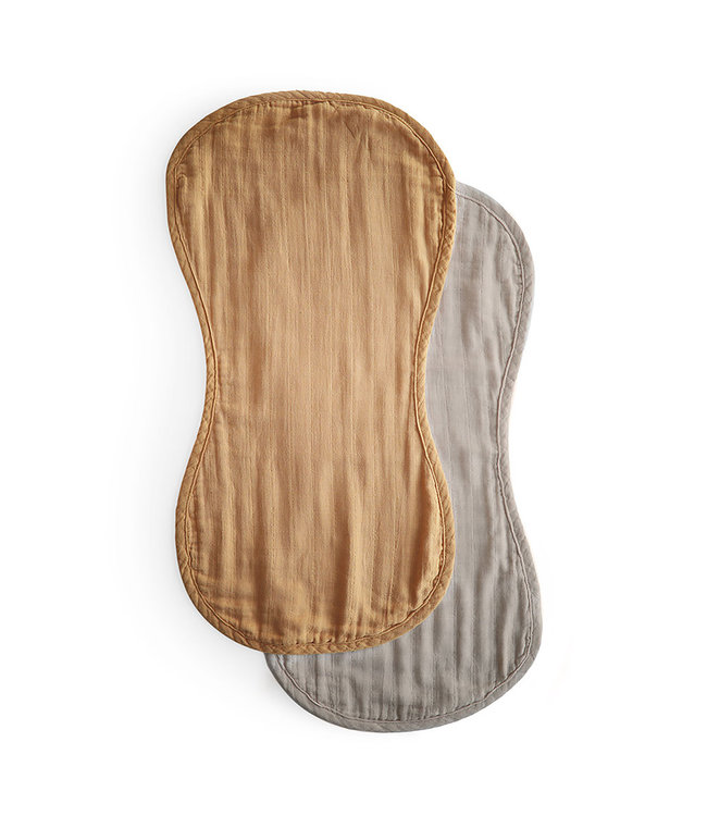 Mushie Mushie - Burp Cloth - Fall Yellow/Fog