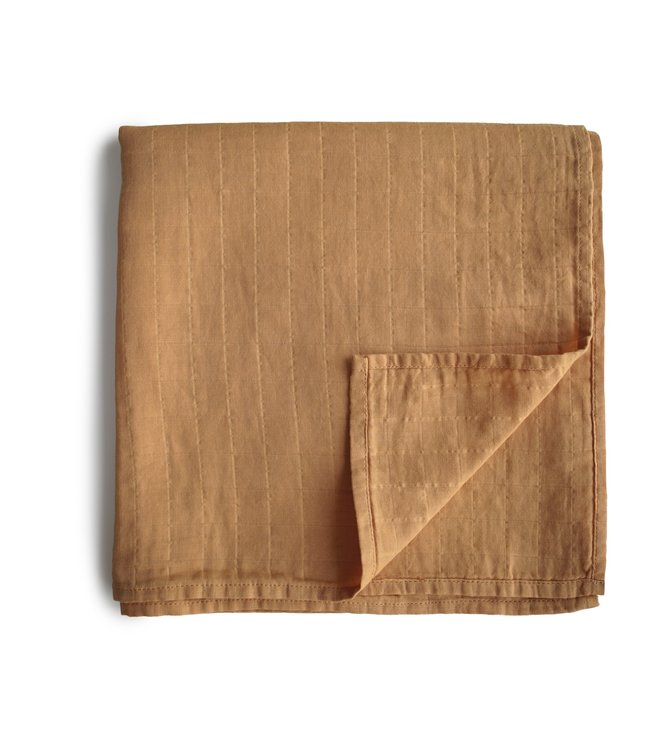 Mushie Mushie - Swaddle - Fall Yellow - 120Cm X 120Cm