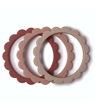 Mushie Mushie - Flower Bracelet(3Pack) Blush/Rose/Sh.Sand