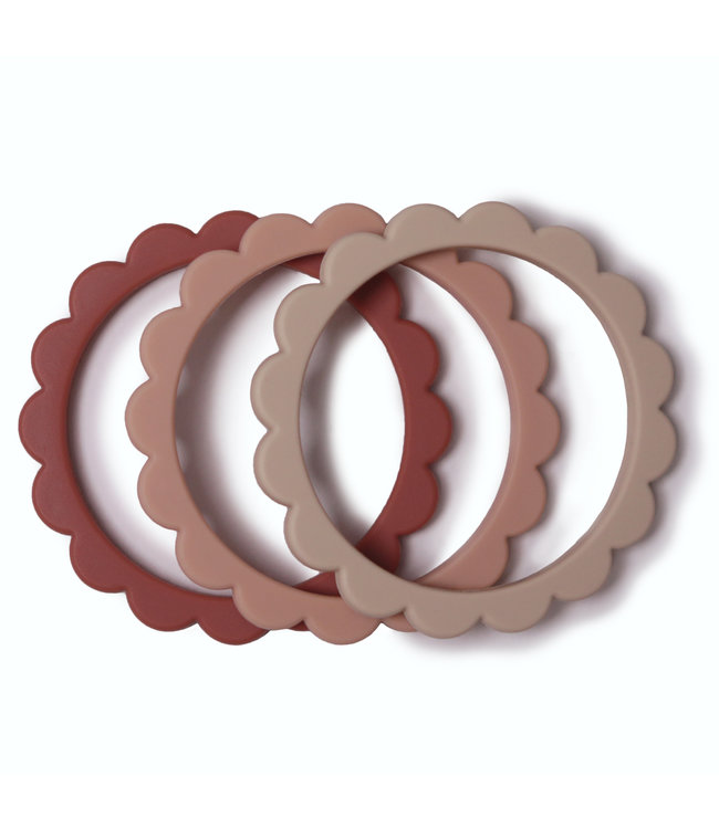Mushie Mushie - Flower Bracelet(3Pack) Blush/Rose/Sh.Sand