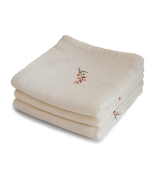 Mushie Mushie - Muslin Cloth 3-Pack -  Flowers