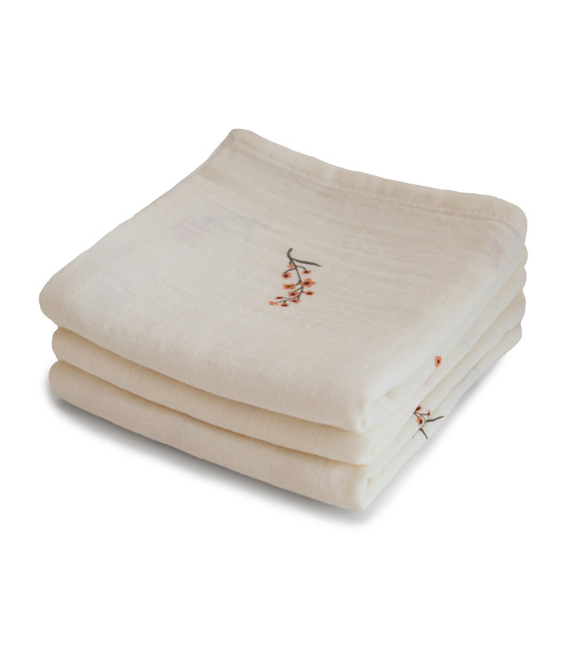 Mushie Mushie - Muslin Cloth 3-Pack -  Flowers