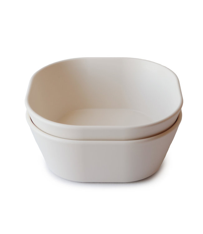 Mushie Mushie - Bowls Square - Ivory (2 Pcs)