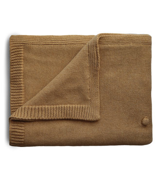Mushie Mushie - Blanket - Textured Dots Mustard Melange