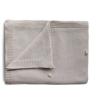 Mushie Mushie - Blanket - Textured Dots Off White Melange