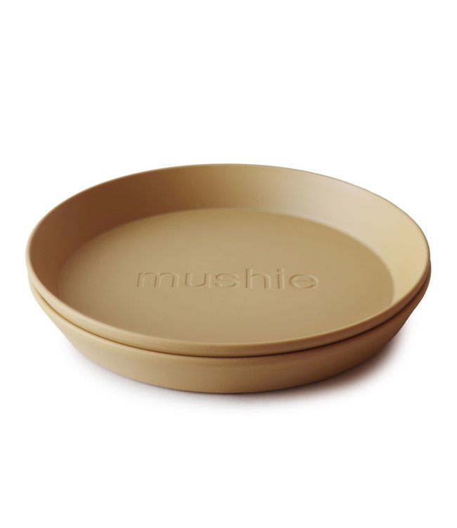 Mushie Mushie - Plates Round - Mosterd (2 Pcs)