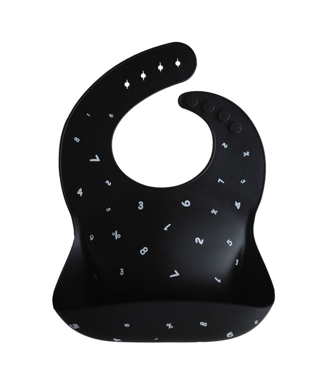 Mushie Mushie - Silicone Bibs - Black Numbers