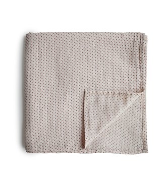 Mushie Mushie - Swaddle - Caramel Polka Dots - 120Cm X 120Cm