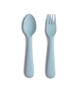 Mushie Mushie - Fork & Spoon - Powder Blue