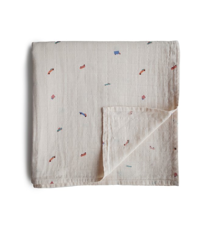 Mushie Mushie - Swaddle - Retro Cars