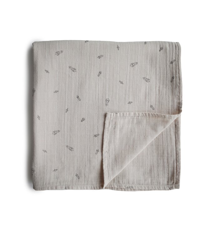 Mushie Mushie - Swaddle - Rocket Ship