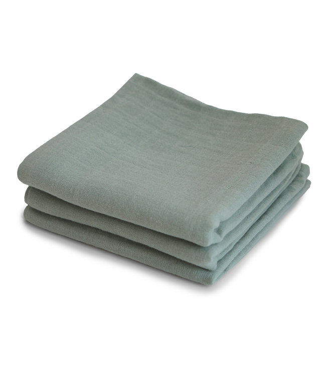 Mushie Mushie - Muslin Cloth 3-Pack -  Sage