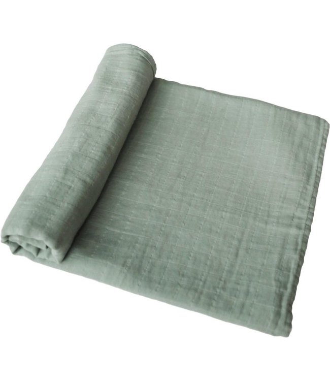 Mushie Mushie - Swaddle - Sage - 120Cm X 120Cm