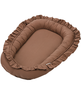 Cotton & Sweets Cotton & Sweets - Baby nest SG with ruffles Chocolate