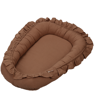 Cotton & Sweets Cotton & Sweets - Baby nest with ruffles Pure Nature Chocolate