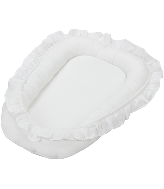 Cotton & Sweets Cotton & Sweets - Baby nest with ruffles Pure Nature White