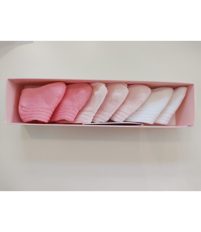 Story Loris Story Loris - Set van 7 Paar Sokken - Roze Tinten/Wit