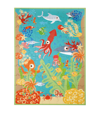 Scratch Scratch - Puzzel 100pcs: OCEAAN 43.5x60cm, in doos diam.26xH10cm, 5+