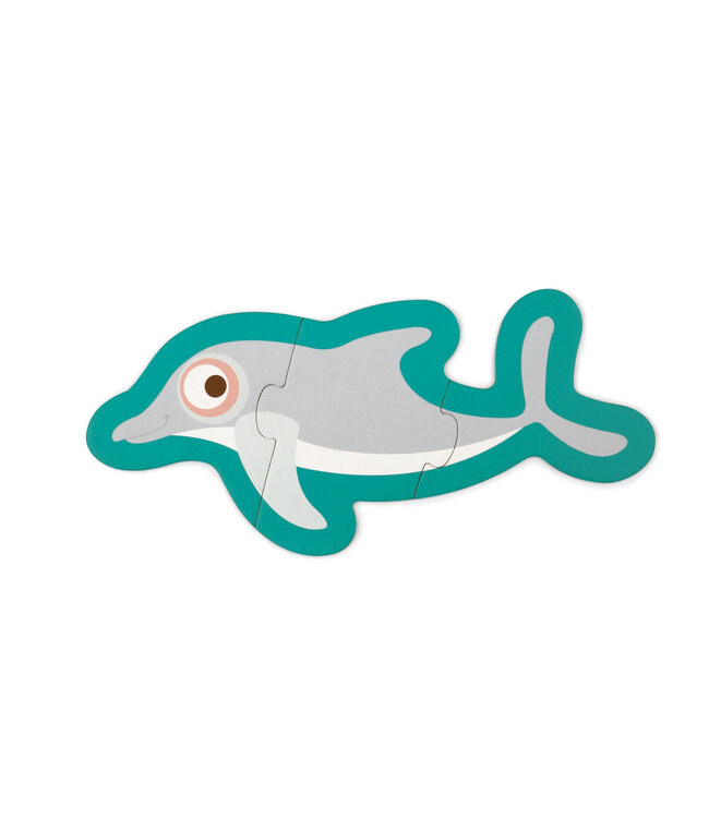 Scratch Scratch - Puzzel: BEGINNERSPUZZELS - OCEAAN ca. 15-27cm, met 5 puzzels 3-4-5-6-8 stuks, in karton, in doos diam.18xH12cm, 2+